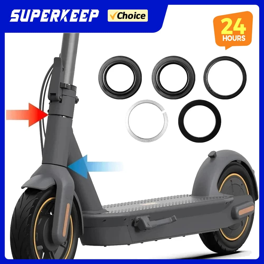 Parte rotante della ciotola del cuscinetto della forcella anteriore per ninebot MAX G30 E-Scooter Set sterzo circolare superiore/inferiore Sostituisci gli accessori