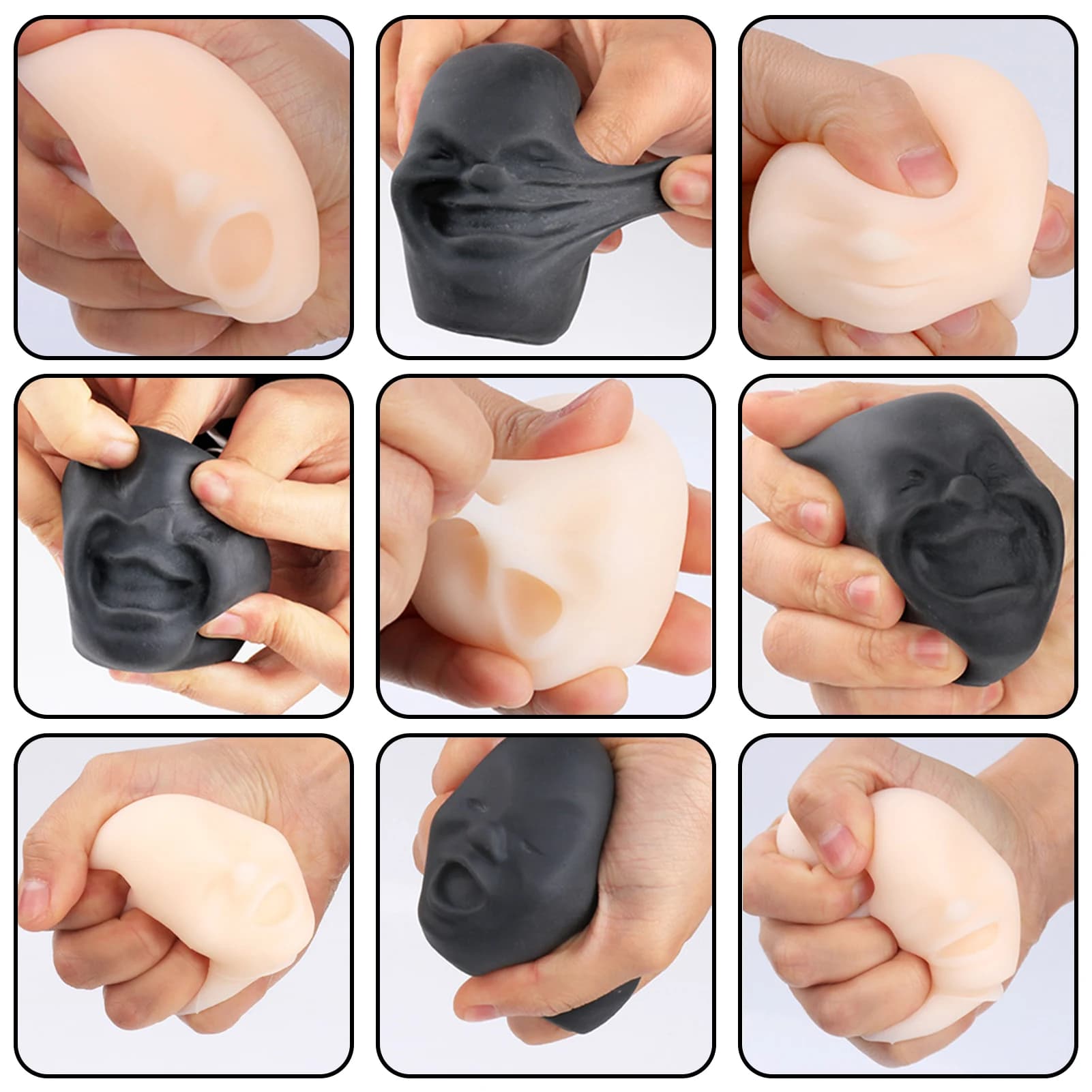 Palla Antistress con Emozioni del Viso Umano, Giocattolo Divertente in Resina, Regalo Originale per Adulti