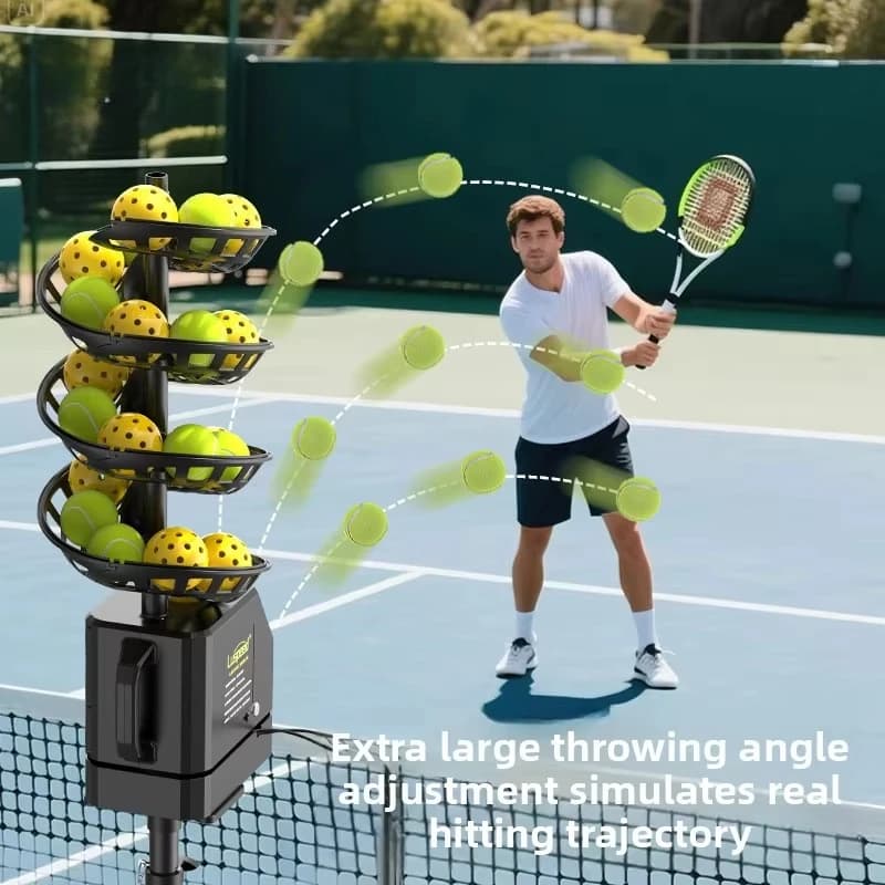 Macchina Universale per Allenamento a Lancio e Self-Service per Pickleball, Palloni da Spiaggia e Tennis - Distributore Automatico di Palline