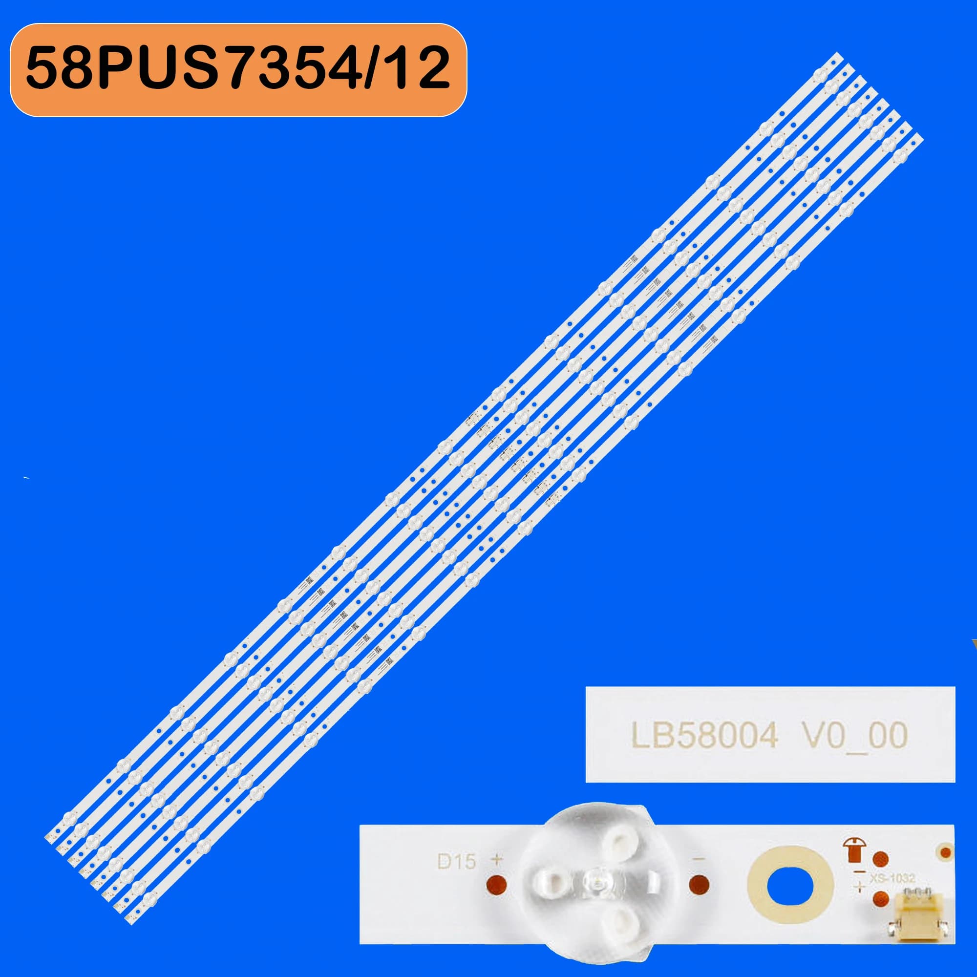 Striscia di retroilluminazione a LED per 58PUS7354/12 58PUS6804 58PUS8506/12 58PUS6704 58PUS6704/12 58PUS8505/62 58PUS8535 58PUS8506/12