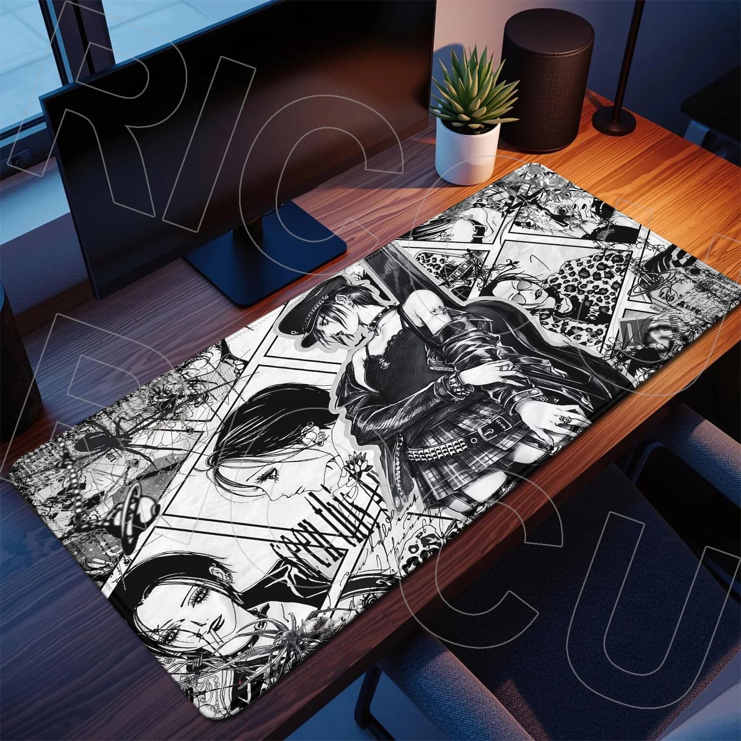 Tappetino per mouse XXL Anime NANA smoke, accessori per PC, tappetino da scrivania, tappetino protettivo per tastiera da gioco, tappetino per mouse grande per giocatori