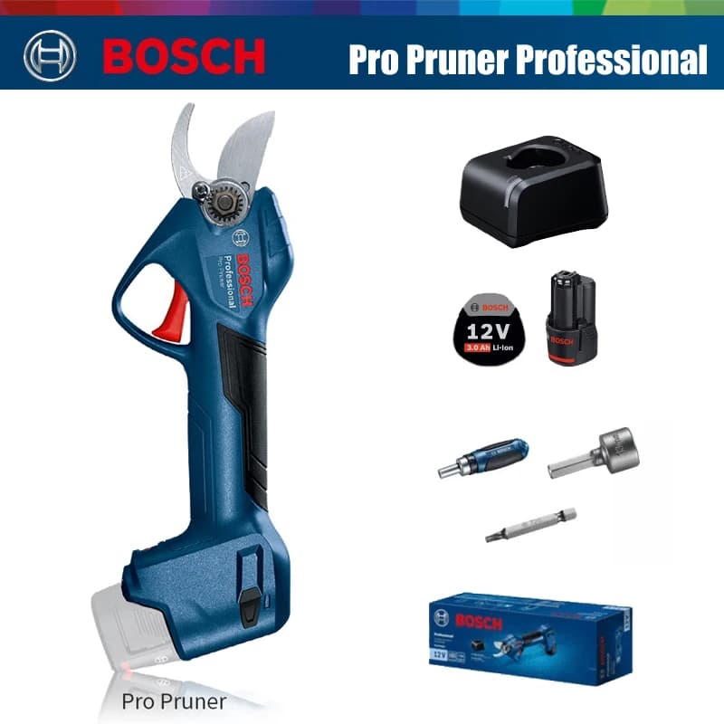Bosch Pro Pruner Cordless Pruning Shears 12V Rechargable Electric Pruning Shears Electric Scissors Cordless Cutter Power Tool