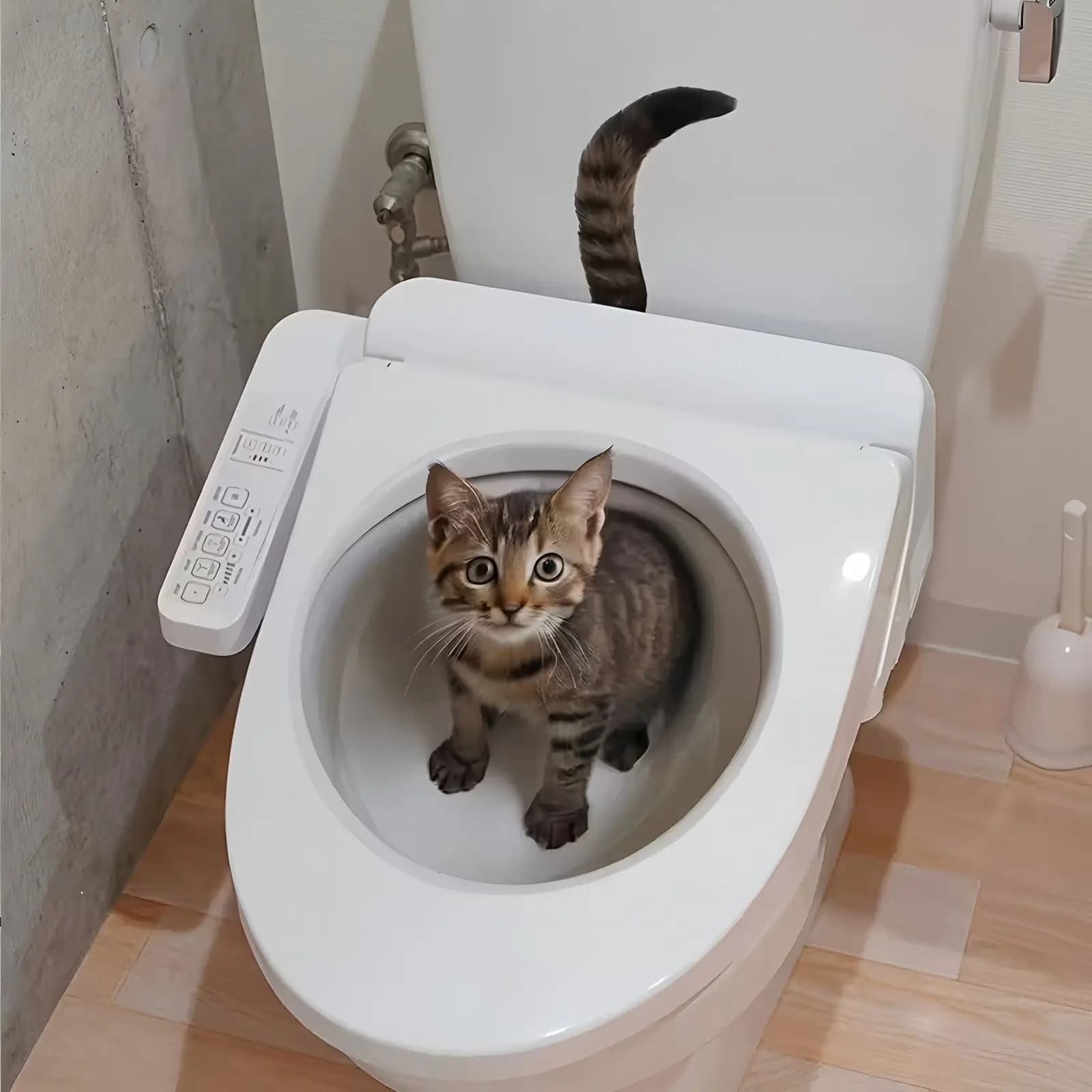 Divertente Adesivo 3D per WC a Forma di Gatto, Impermeabile, Rimovibile, Autoadesivo, Decorazione Murale per Bagno, Idea Regalo Scherzo