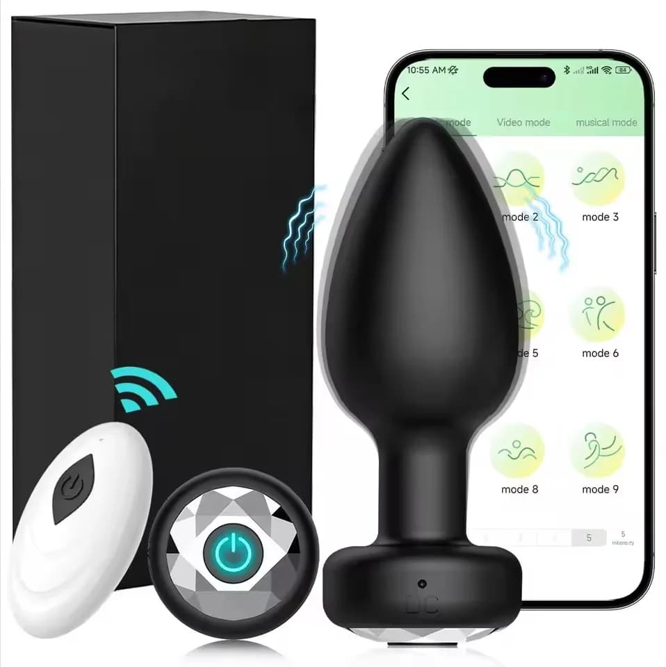 Vibratore Anale Wireless APP per Uomini, Plug Anale con Telecomando, Stimolatore Prostatico, Massaggiatore Vaginale Controllabile da Donna, Giocattoli Sessuali per Adulti, Donne e Gay
