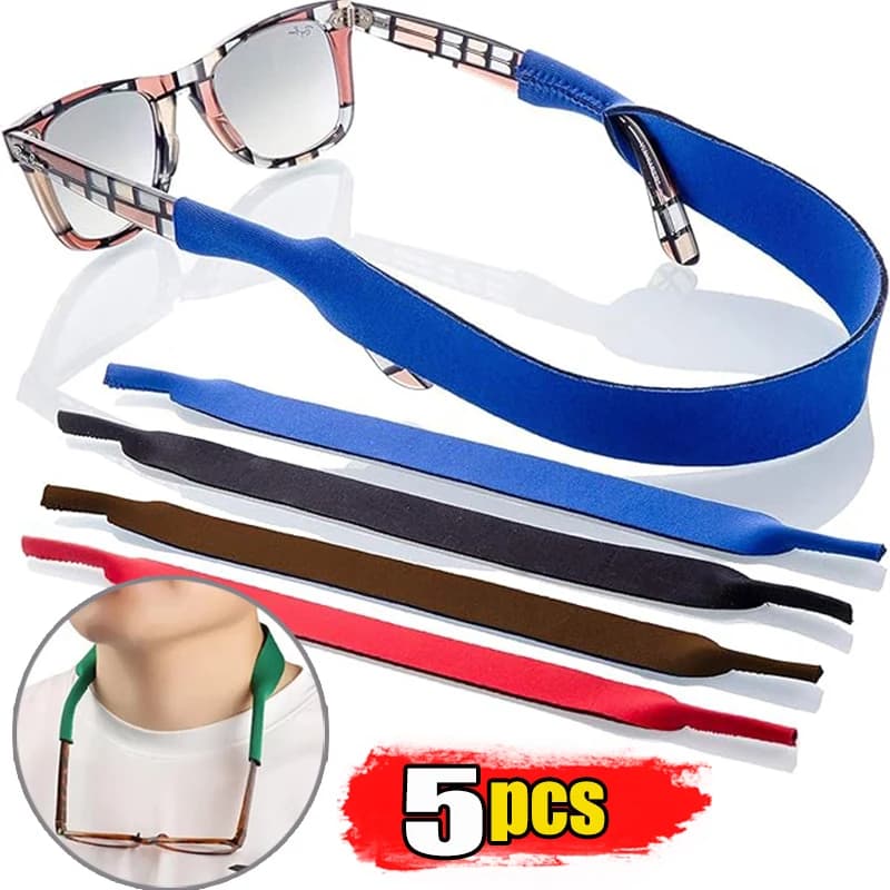 1-5 Pieces Sunglasses Floating Sunglasses Sunglasses Elastic Strap Belt Support for Belt Sunglasses Neoprene Floating Cable Goggle Band 42*2cm