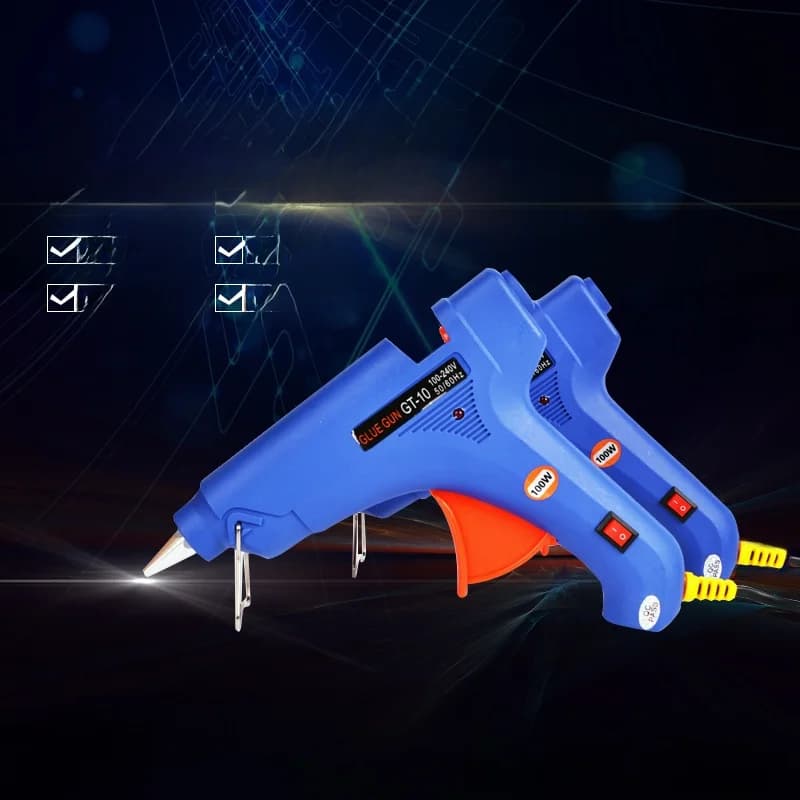 Pistola per Colla a Caldo 00W GT0, Striscia di Silicone per Vetro, Colla Termica, Pistola per Solventi Riscaldanti Fai-da-Te