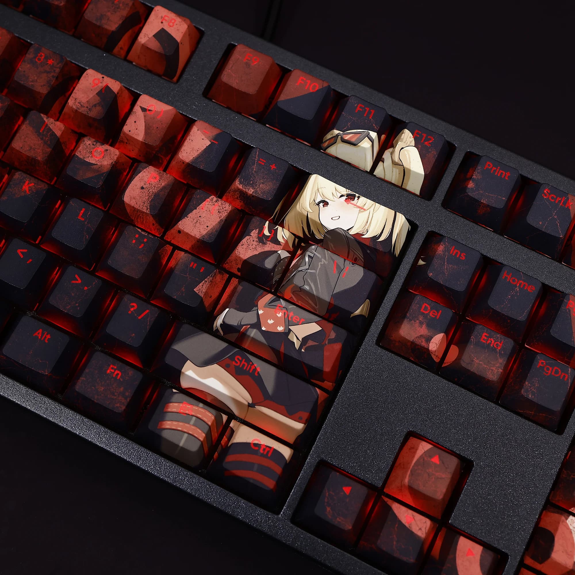 108 tasti/Set Zenless Zone Zero Burnice White PBT Keycaps Anime Game Girl Key caps altezza ciliegia per tastiere meccaniche fai da te