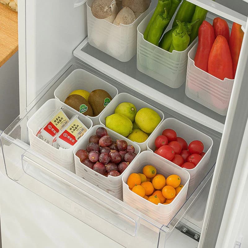 1/2pcs Refrigerator Storage Boxes Set - Food Fresh Organizer Crisper Fruit & Spice Container for Home Kitchen Organization