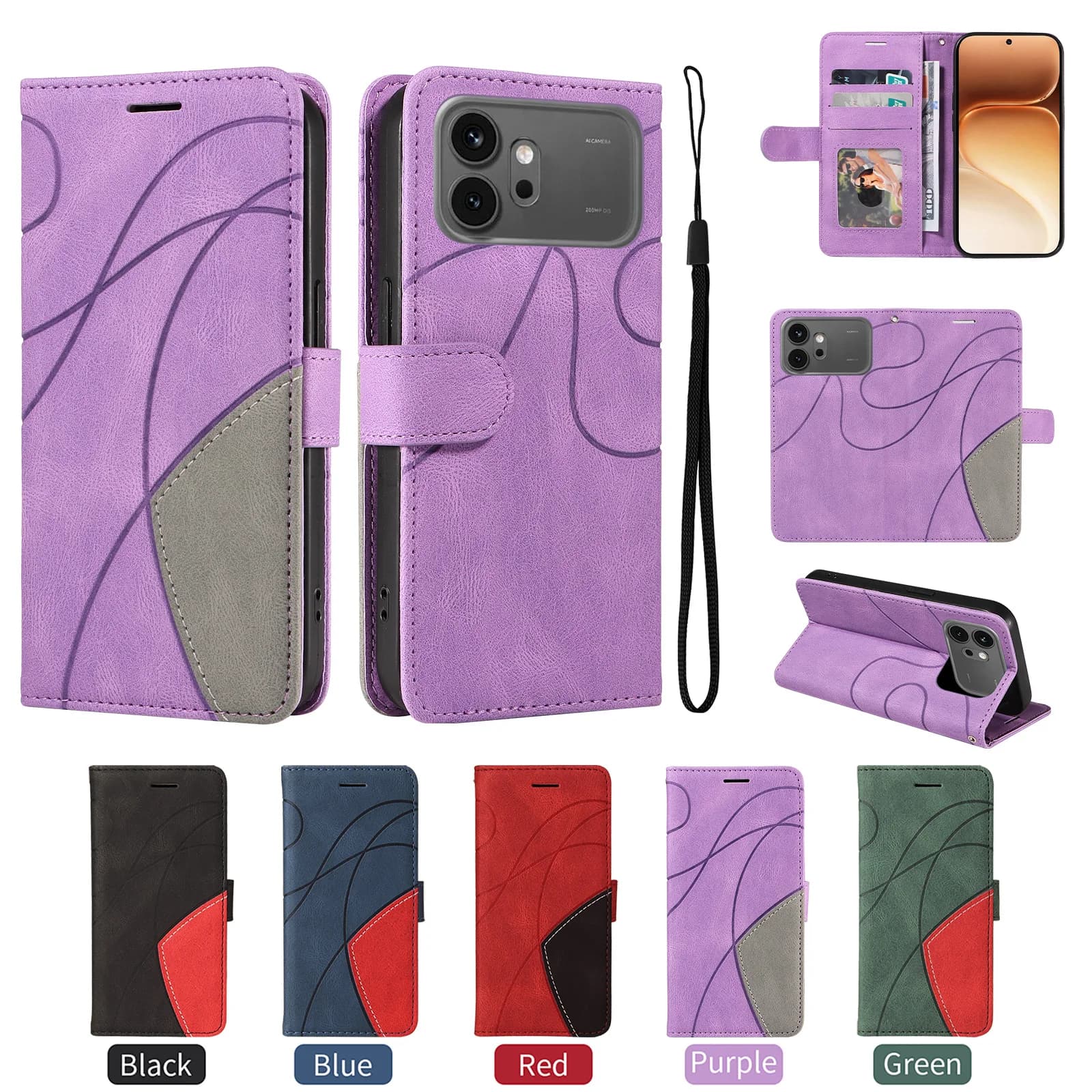 Leather Wallet Flip Case for Honor Magic 8 7 6 X5C X6D X6C X70 X8D X9C X9D 600 Pro Lite Kickstand Protective Card Holder Cover