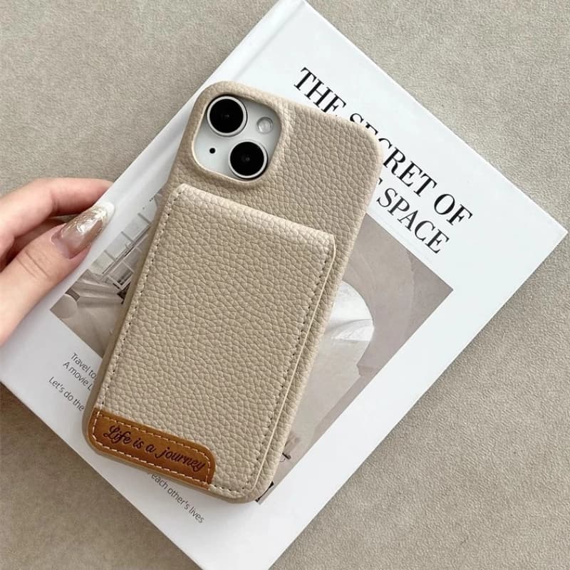 HOCE Luxury Lychee Leather Card Wallet Holder Slot Phone Case For iPhone 17 Air 16 15 13 12 11Pro Max Shockproof Anti-drop Cover