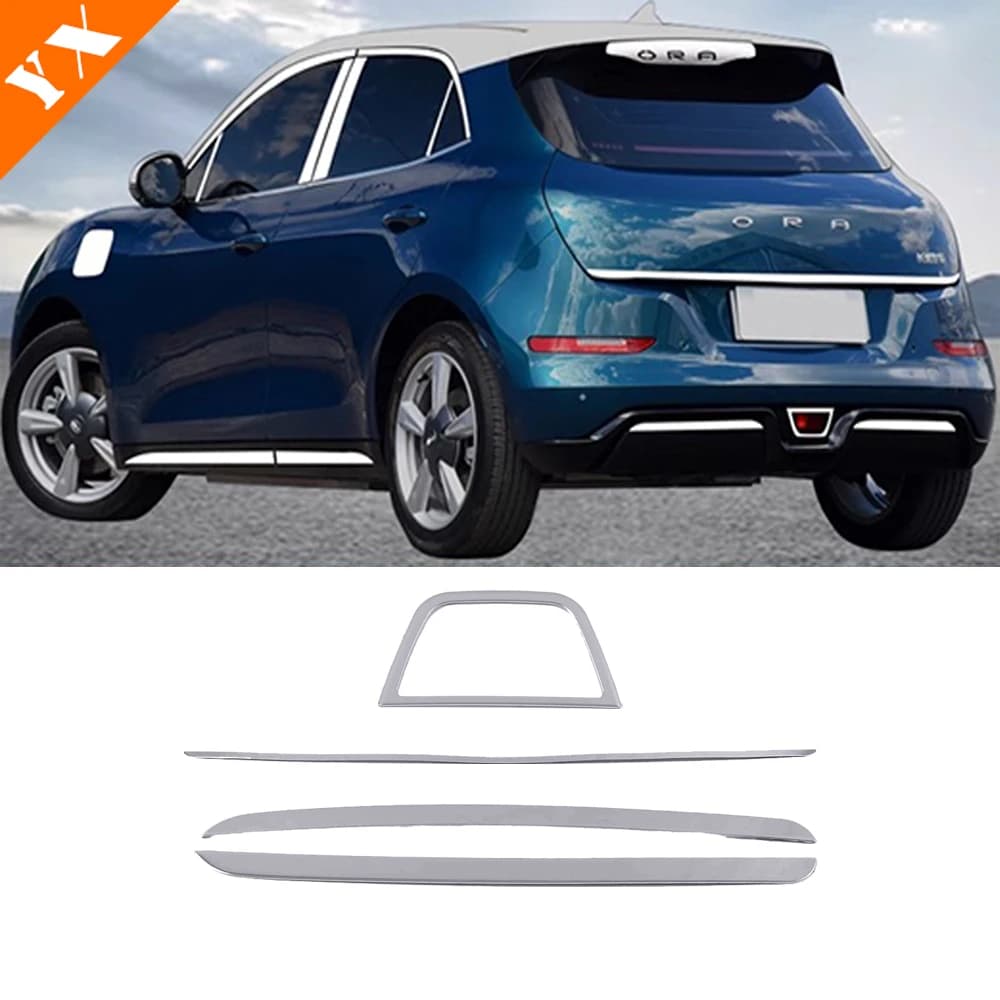 Per Great Wall ORA GT accessori esterni in acciaio inossidabile 2021-2024 Car Break Light Trim paraurti Trim porta posteriore Trim Sticker Frame