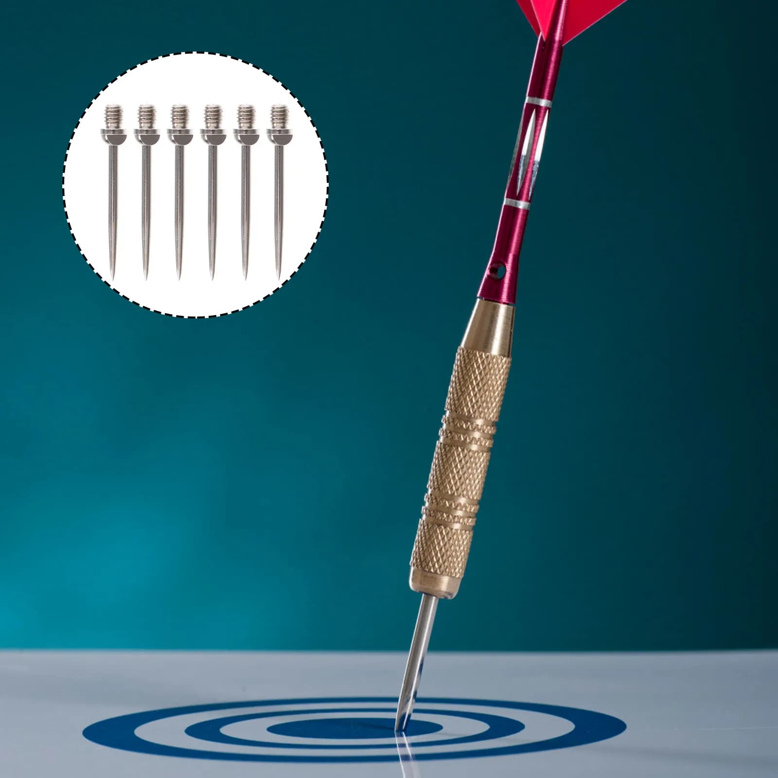 6 punte di ricambio per freccette, resistenti all'usura, accessori professionali per pratica prolungata, aghi creativi