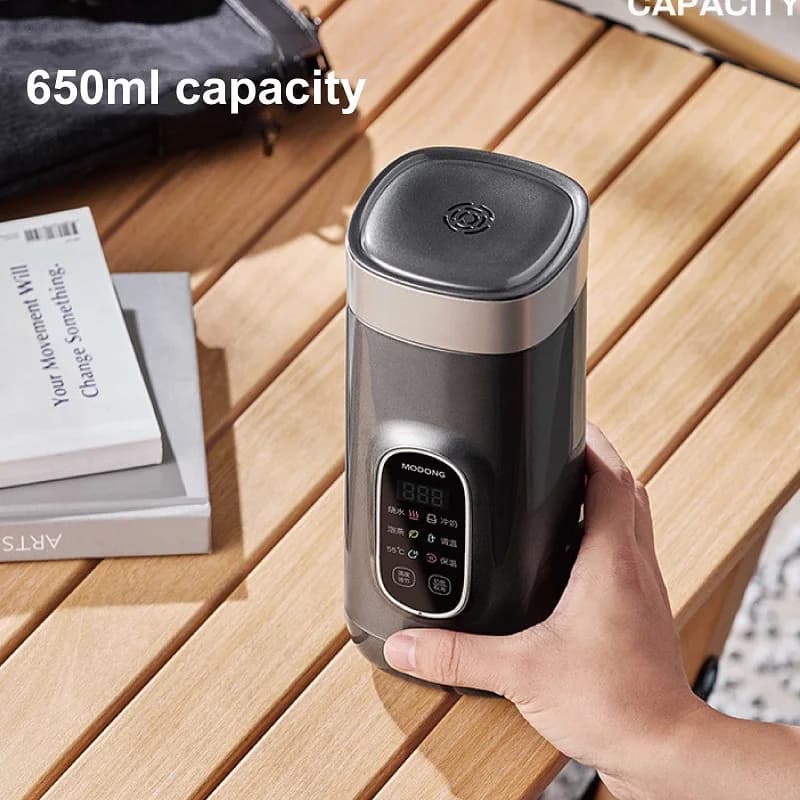 650 ml Electric Cup Portable Hot Plate Multifunctional Office Hot Water Cup Temperature Control Teapot 24 Hour Thermos Cup 400 W