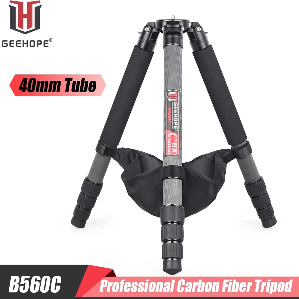 GEEHOPE B560C Professional Camera Tripod, 40mm Hose, High Load 30kg, Super Stable, Birdwatching Camera Support