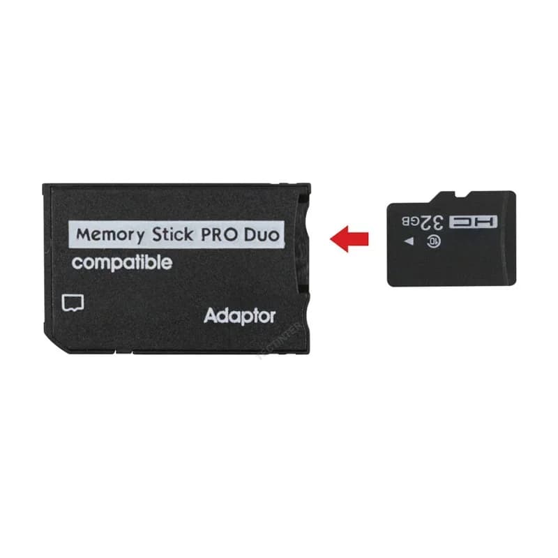 Adattatore per Lettore di Schede PSP, Singolo Slot, per Memory Stick Pro Duo, SD, SDHC, TF a MS, Convertitore per PSP
