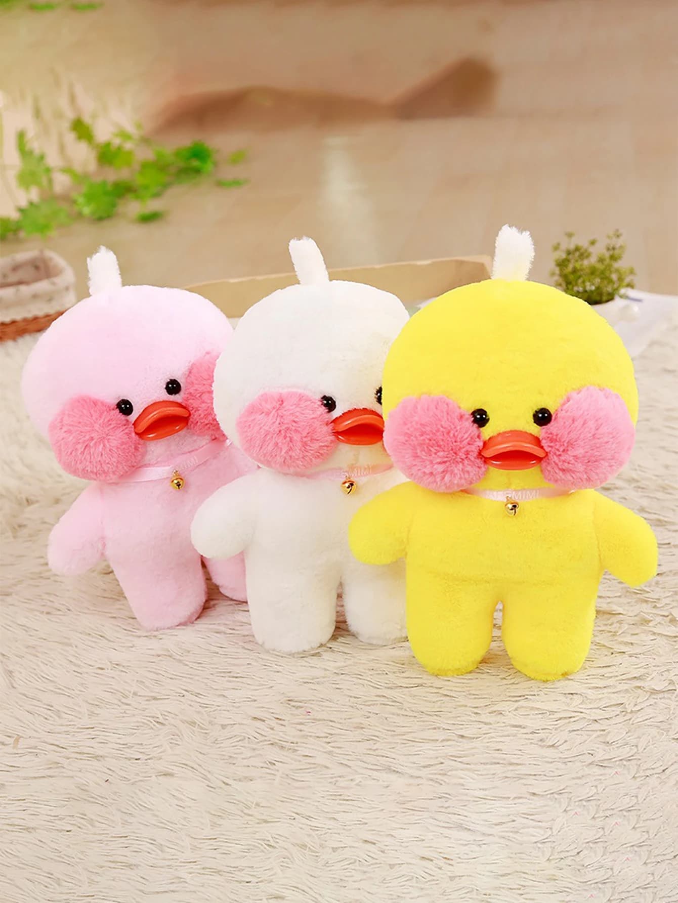 Giocattolo in Peluche per Animali Domestici con Design a Forma di Anatra, Giocattolo per Cani con Campanello, Adatto per Gioco Interattivo e Alleviamento della Noia per Cuccioli