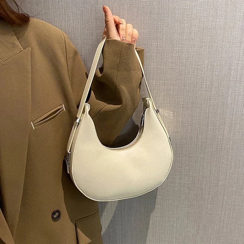 Women's Underarm Bag Luxurious PU Leather Shoulder Bag Small Clutch Handbag Wallet Travel Bag