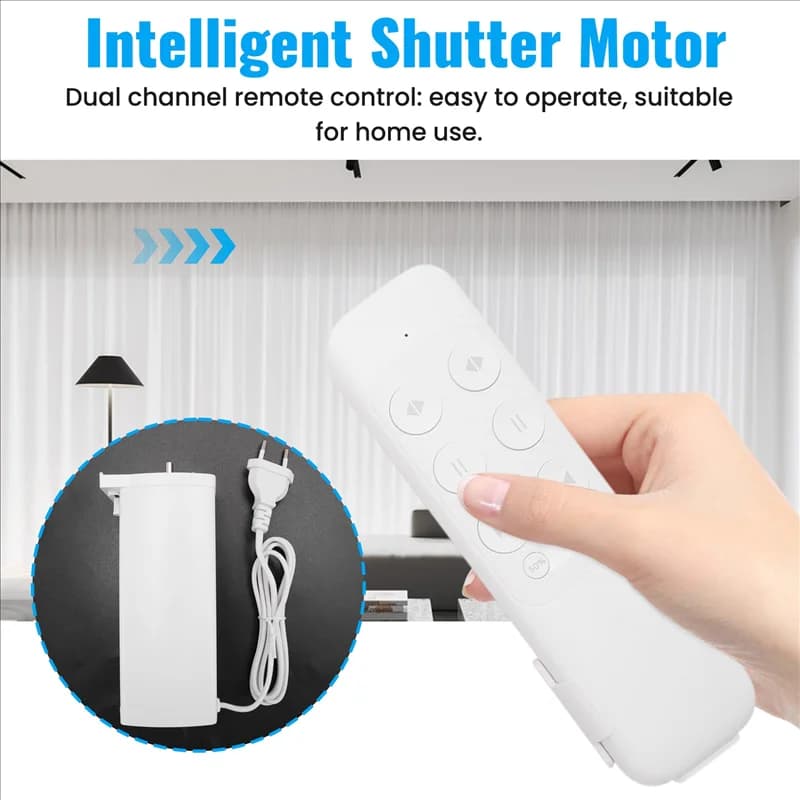 Motore per tende elettriche intelligenti Tuya Zigbee con motore otturatore intelligente remoto a 2 canali per presa UE Alexa