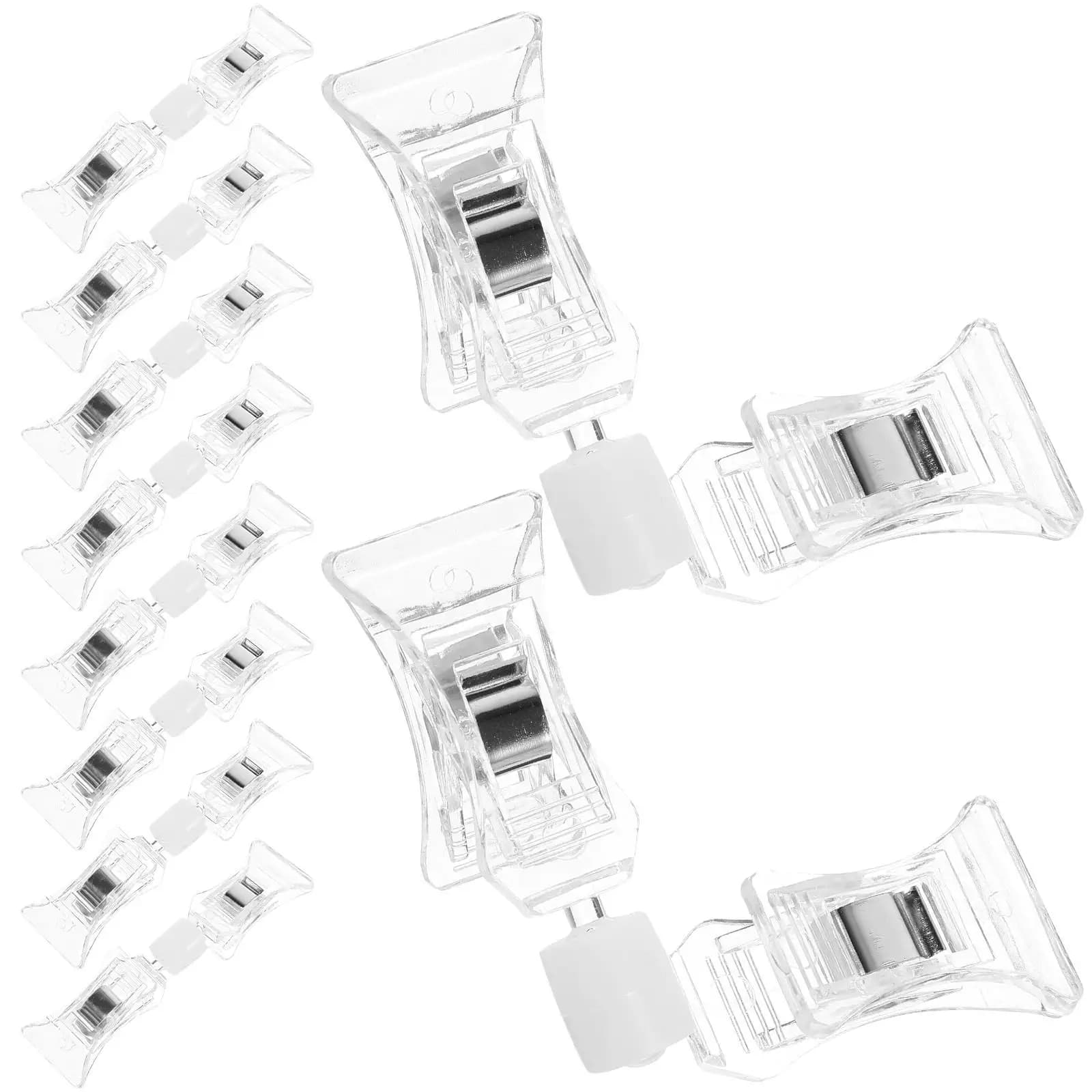 Porta cartello bifacciale con clip pubblicitaria regolabile da 10 pezzi Porta etichette con clip in plastica trasparente per porta carte di forniture per negozi Nota
