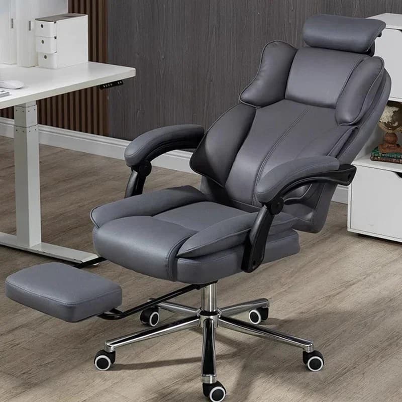 Sedia da ufficio con ascensore regolabile per computer Schienale confortevole Sedia da ufficio ergonomica per anziani Camera da letto Mobili per computer da gioco FYOC