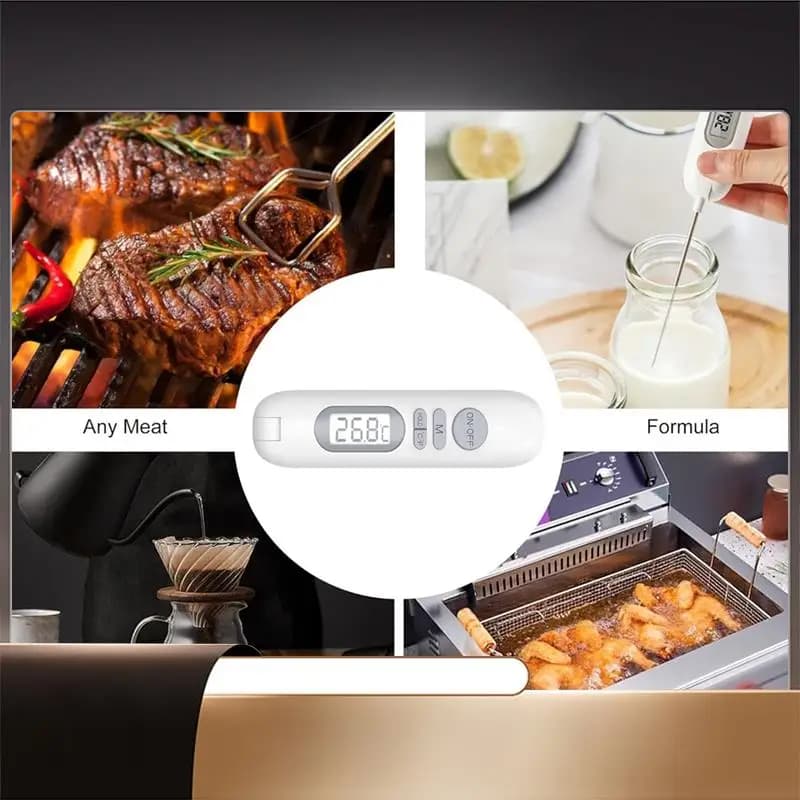 Termometro per alimenti Termometro digitale ricaricabile LCD per cucinare Termometro elettronico per alimenti per carne barbecue all'aperto-N35R