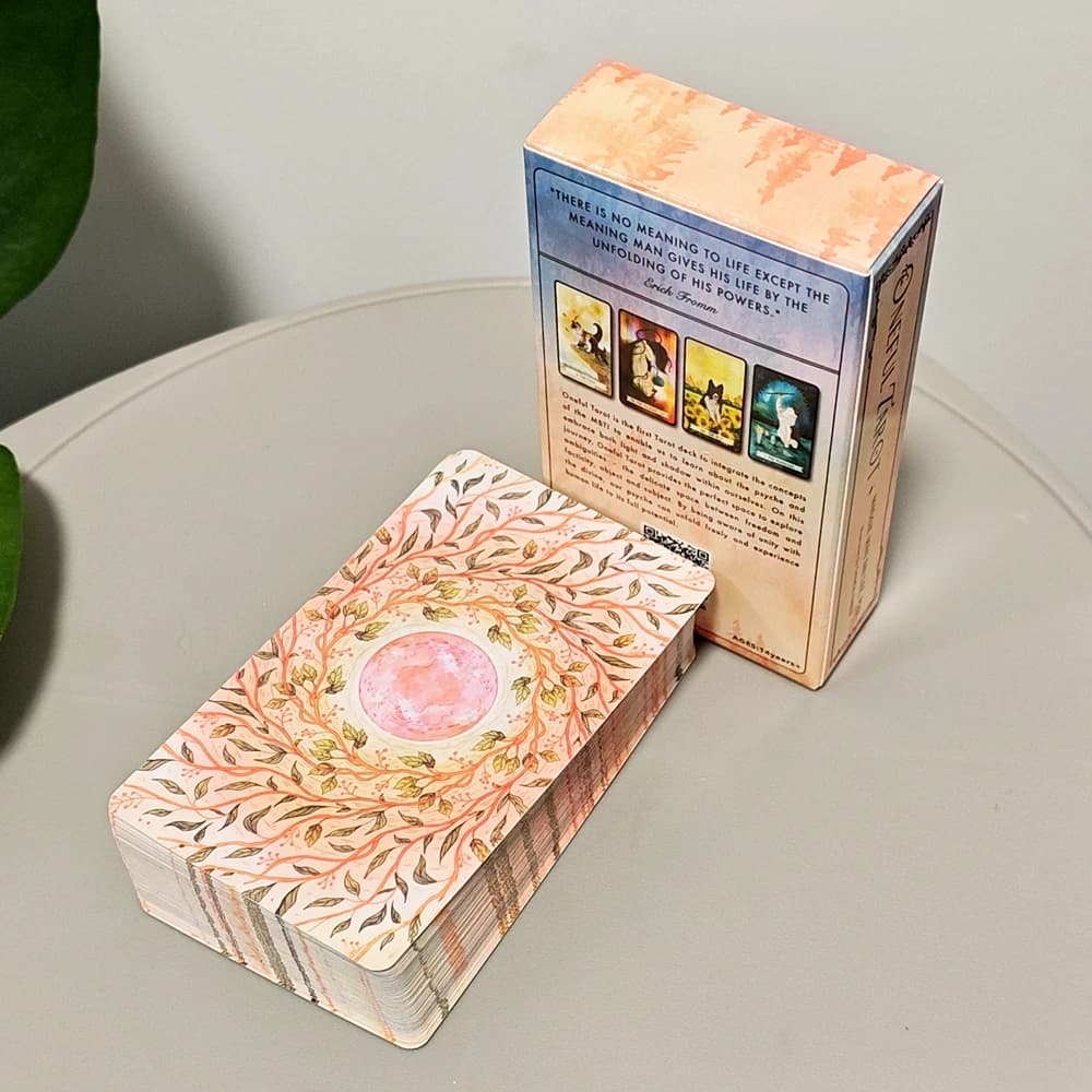 Oneful Tarot Deck 78 carte MBTI Tarocchi integrati per gli amanti dei gatti e dei cani 10,3 * 6 cm Kawaii Animal Art