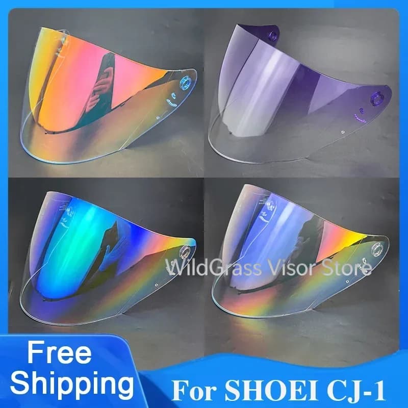 Visiera per Casco Moto CJ-1 Compatibile con SHOEI CJ-1, Lente Sostitutiva Anti-UV, Anti-Graffio, Antipolvere, Accessori per Caschi