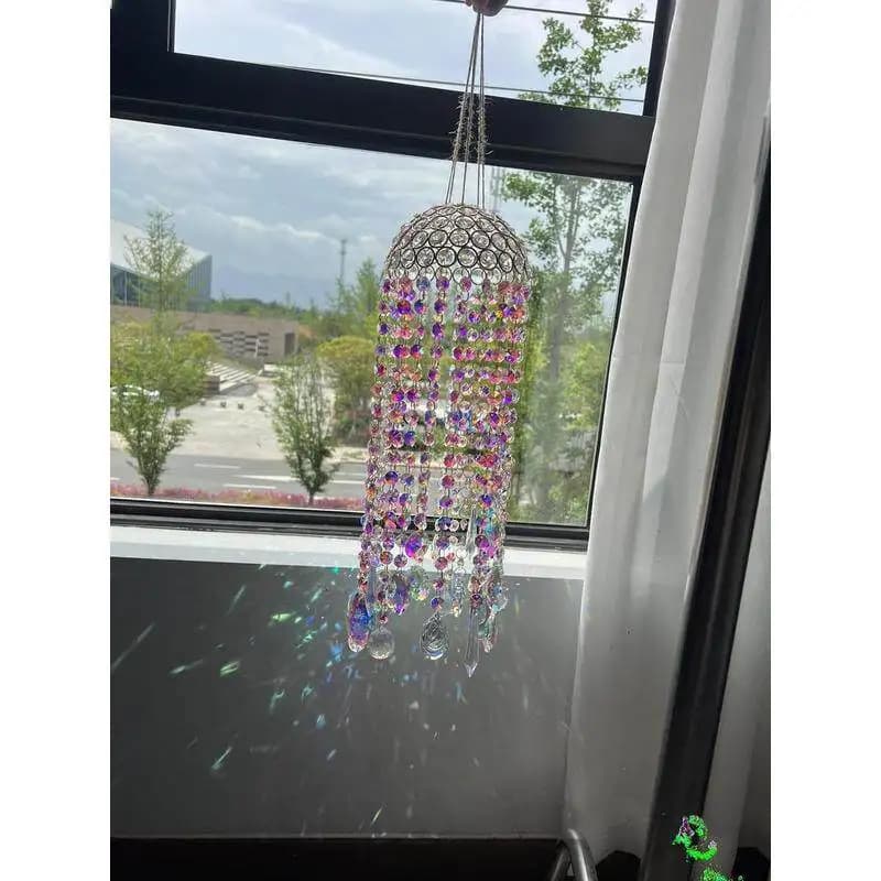 Light and shadow crystal wind chimes pendant, room window pendant, dream gift, sunshine catcher.