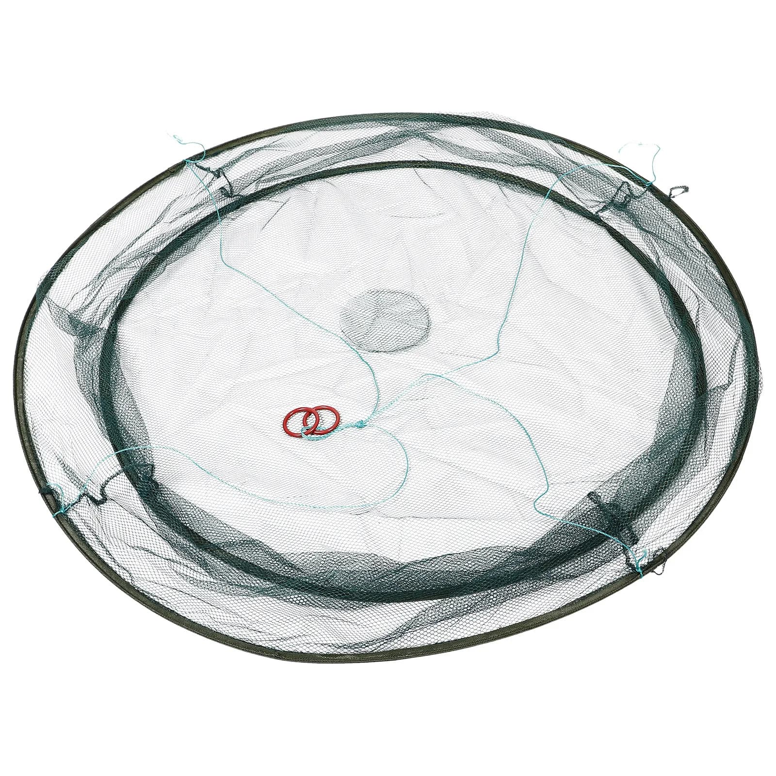 Rete da Pesca Leggera e Pieghevole con Design a Bocca Aperta per Catturare Granchi, Gamberetti e Pesci, Portatile per Uso in Fiumi, Laghi e Porti