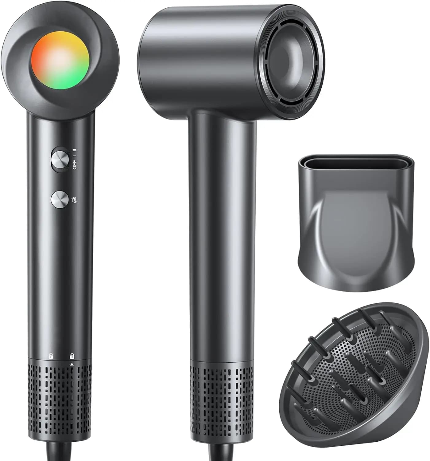 Ion hair dryer 160.000 RPM, Lightweight and Portable with 500M of Negative Ions, Fast drying and Silent for Home and Travel