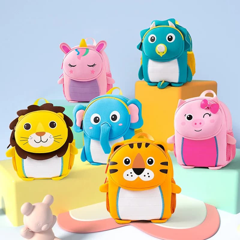 Nuovi animali 3D Zaini per bambini Elefante Unicorno Dinosauro Borse da scuola Ragazze Asilo Bambino Ragazzo Zainetto Mochilas Escolares