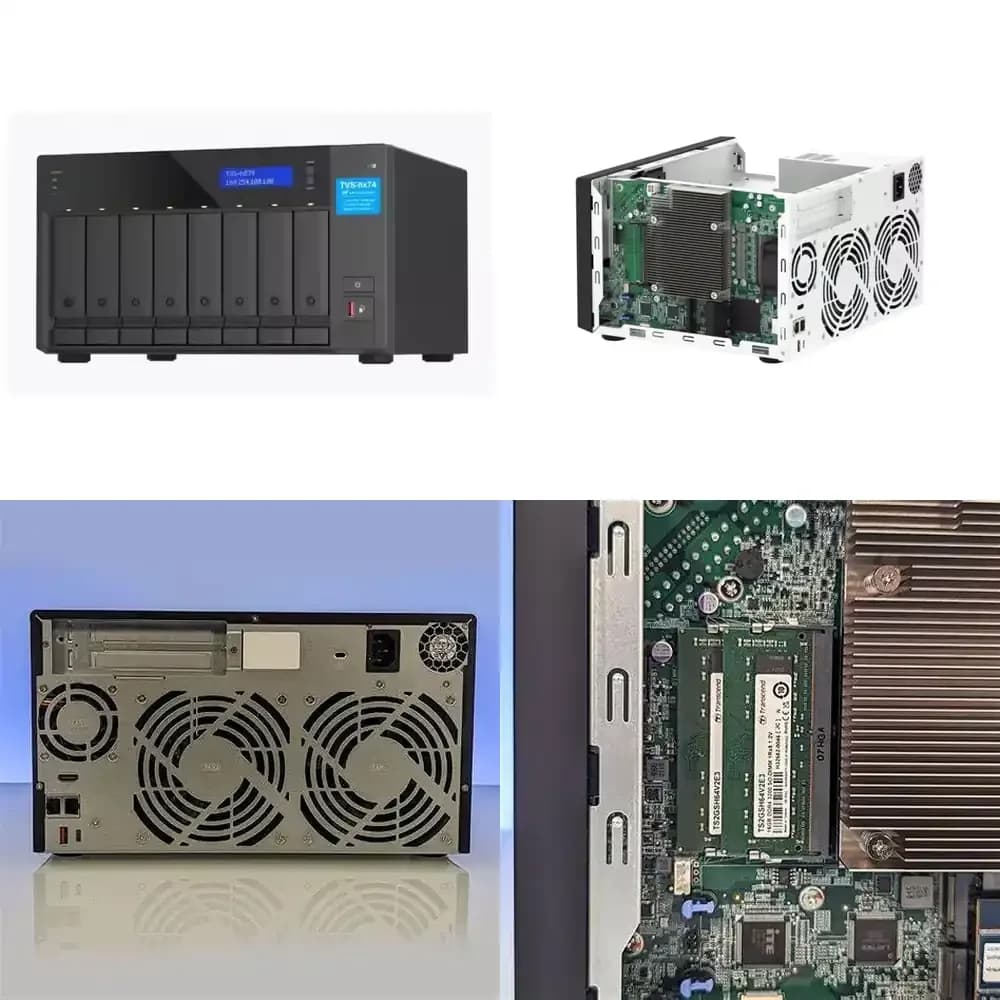 QNAP TVS-h874-i5-32G Originale, NAS di 12a Generazione con Processori Intel Core Multicore, Storage di Rete e Storage Ibrido