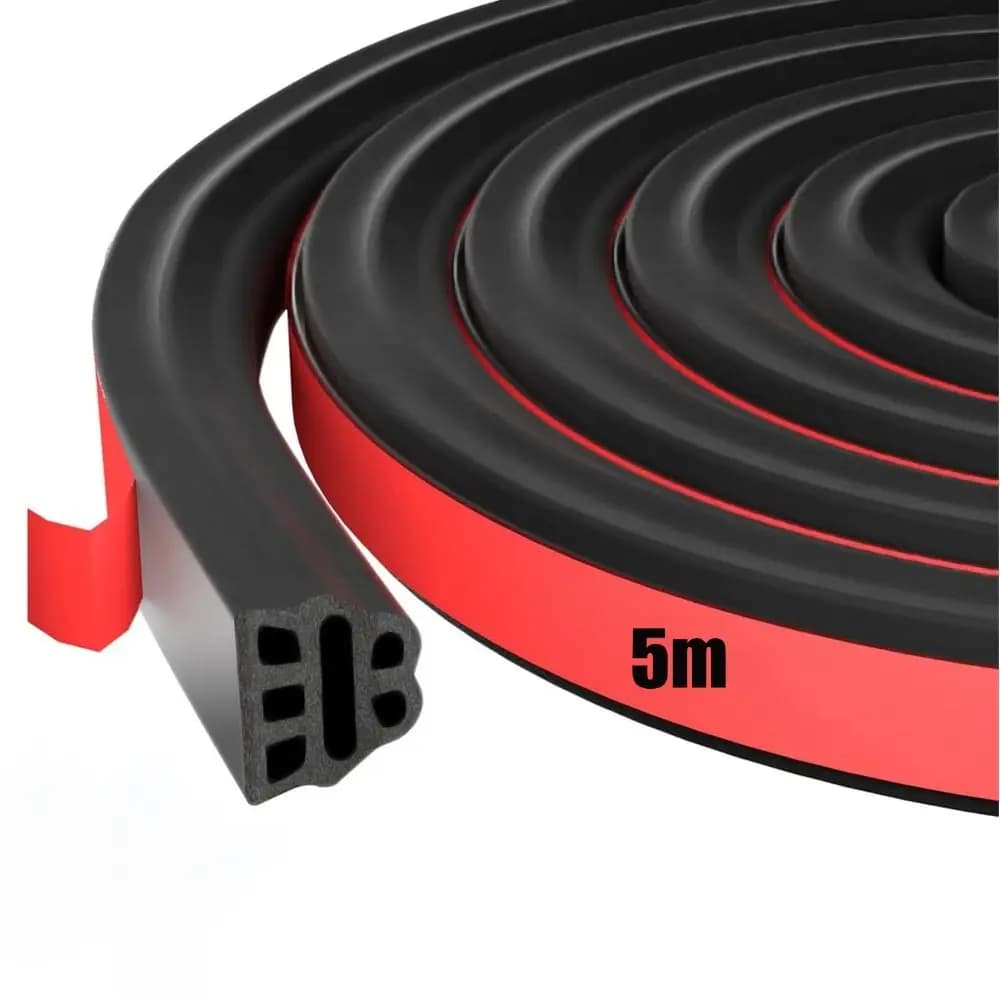 Durable 3-Layer Car Weather Stripping 5M Dustproof Car Door Seal Rubber Windproof Trunk Seal Automobiles