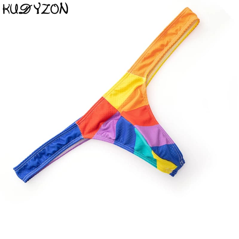 Sissy Bikini Mens Jockstrap da uomo perizoma Sexy biancheria intima da uomo Gay perizoma da uomo stampa pene marsupio a vita bassa G-strings Lingerie