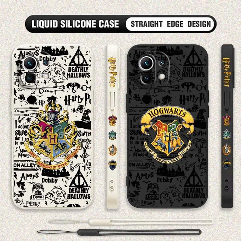 Luxury H-Harry P-Potter Logo For Xiaomi Mi 17 15 14 13 12 11 15s 15T 14T 13T pro max Ultra Liquid Left Rope Phone Case Cover