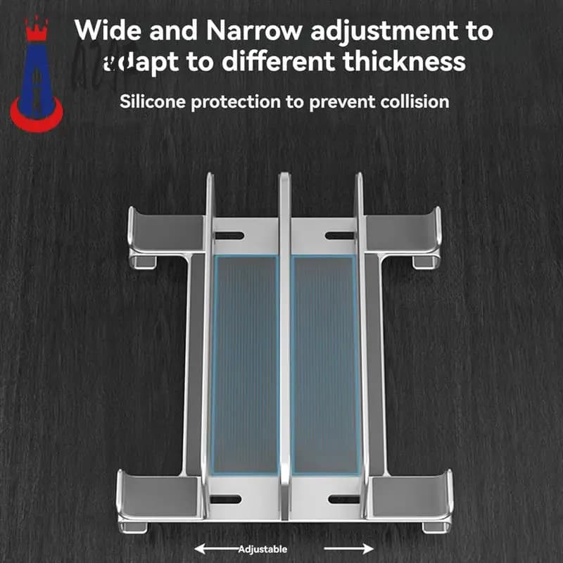 A29F-Supporto per laptop Dock per notebook desktop verticale regolabile Supporto per computer 3 in 1 salvaspazio