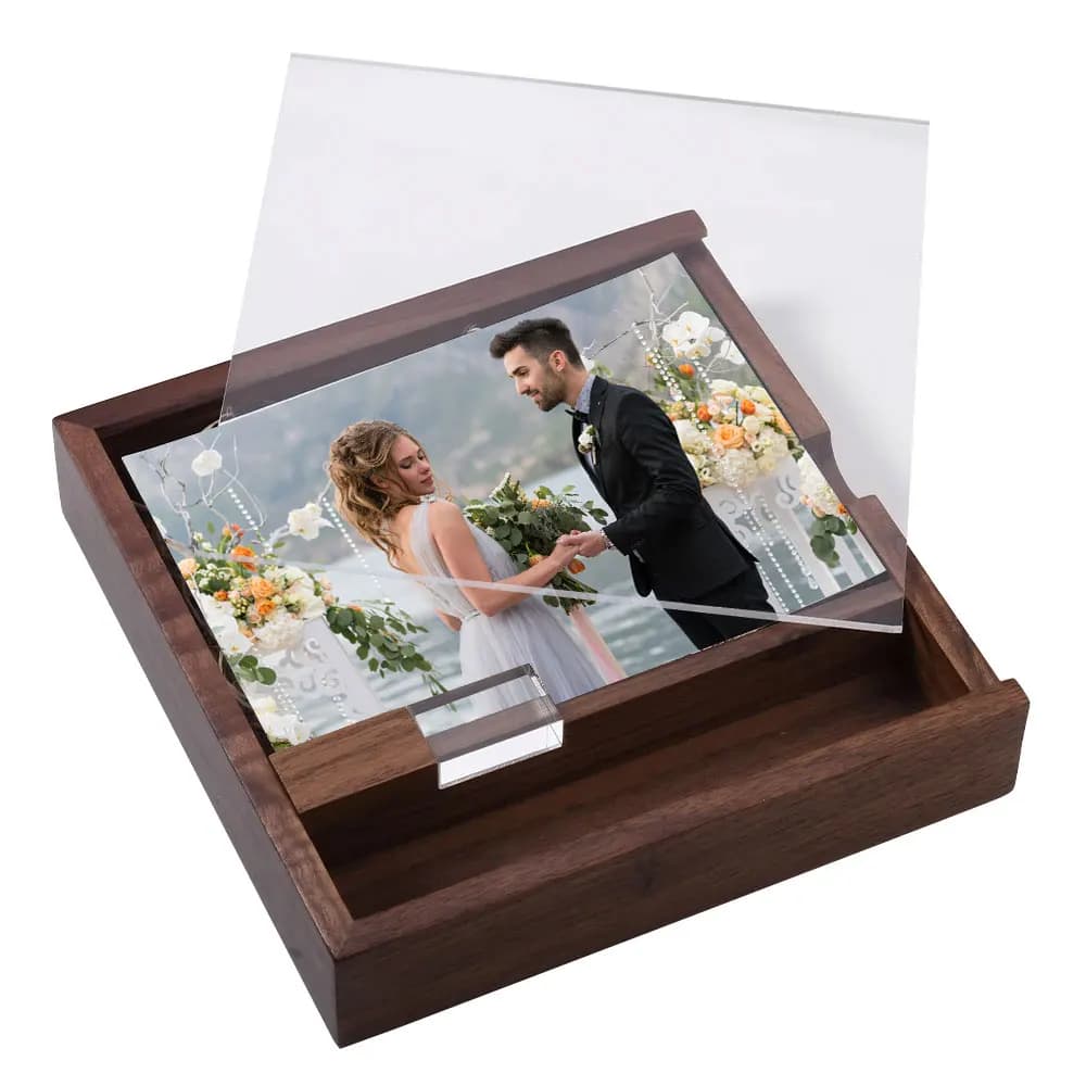 Chiavetta USB in legno (170*170mm) con logo personalizzabile - 4GB, 8GB, 16GB, 32GB, 64GB, 128GB