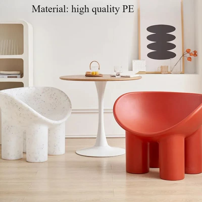 Poltrona Singola da Esterno, Design Moderno Nordico con Gambe a Elefante, Resistente alle Intemperie, per Balcone, Patio e Soggiorno