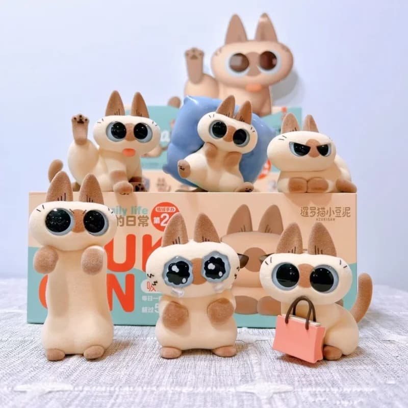 Originale Azuki Can Vita quotidiana di Azukisan 1 e 2a serie Scatola misteriosa Gatto siamese Modello carino Scatola cieca Caixa Sorpresa Regali per ragazze