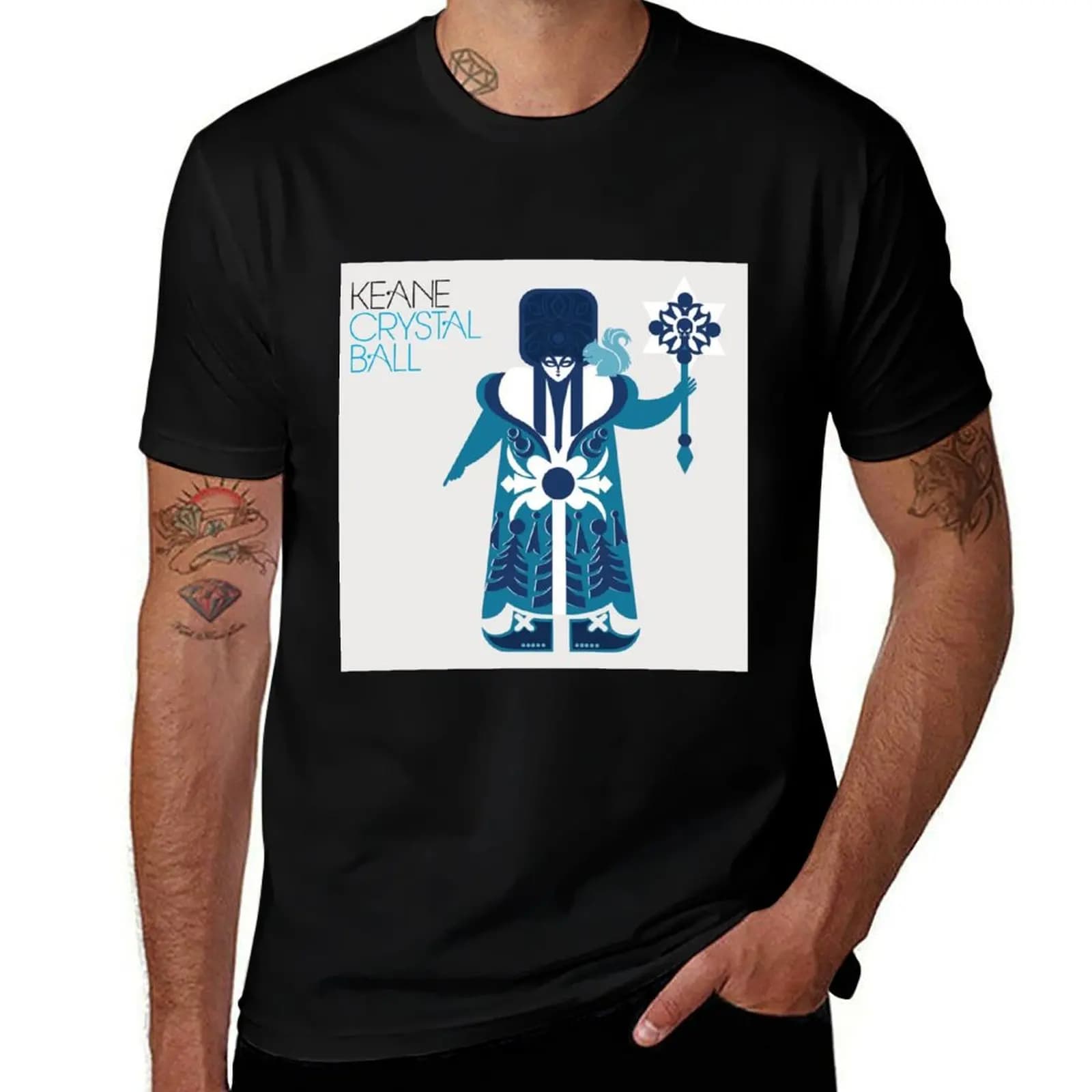 T-shirt Crystal Ball, maglietta in cotone a maniche corte per sport attivi