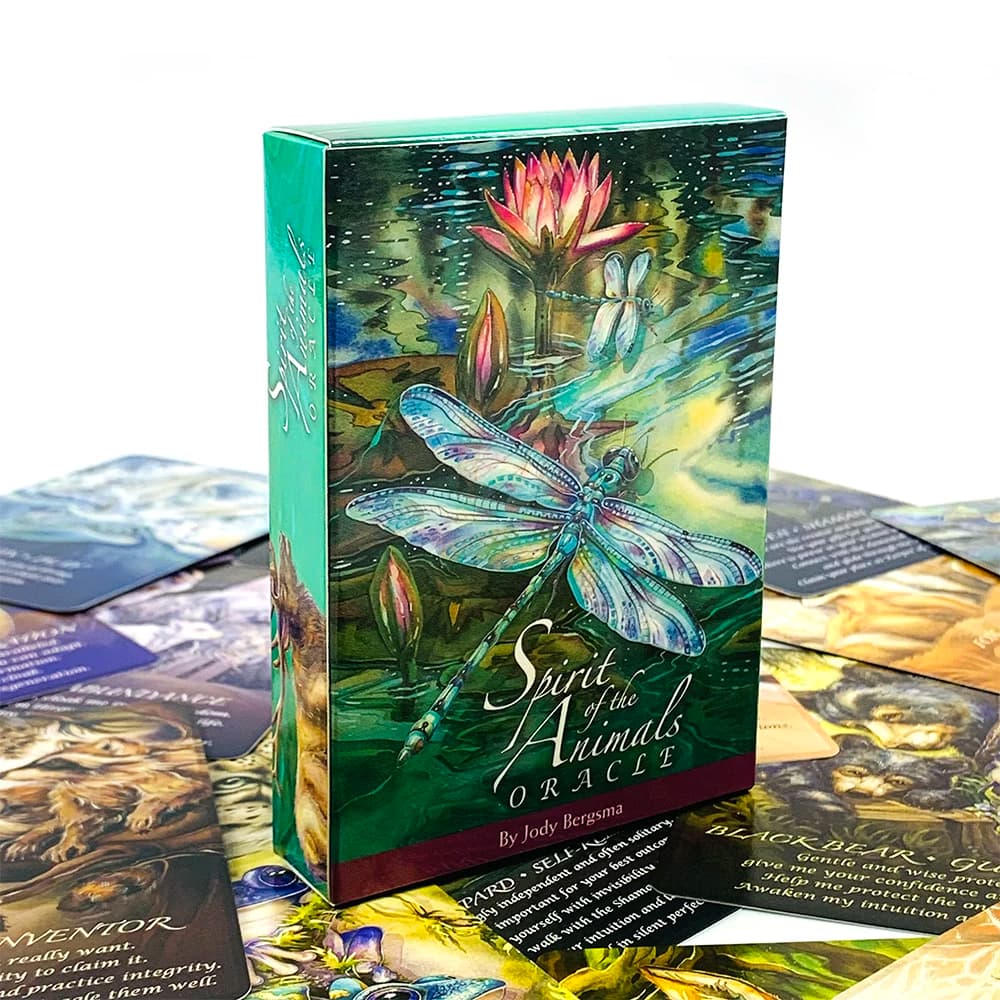 Spirit Of The Animals Oracle Cards A 52 Deck English Visions Divination Edition Borad Playing Games,Halloween and Christmas Gift