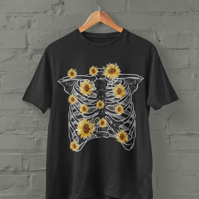 Pastello Goth Goblincore Ribs T Shirt Trendy Alternativa Retro Witchy Tarocchi Amante della Carta Grunge Fairycore Dark Academia Top