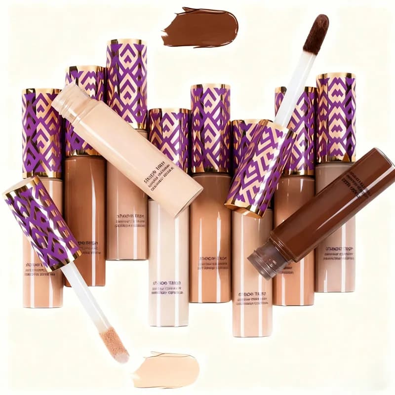 Correttore Liquido alla Moda, Base Crema Impermeabile e Opacizzante, Copre Occhiaie, Imperfezioni e Macchie, Trucco Naturale per Donna