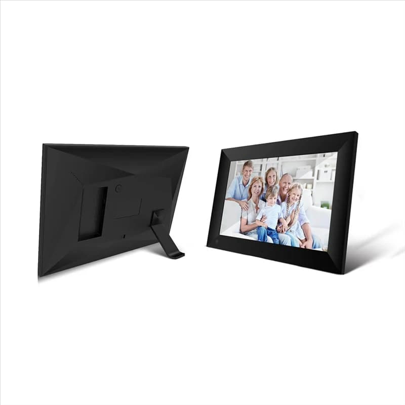 Cornice digitale Cornice per foto Wifi da 10,1 pollici 32 GB Cornice per foto con rotazione touch-screen IPS tramite APP Durevole Una spina UE