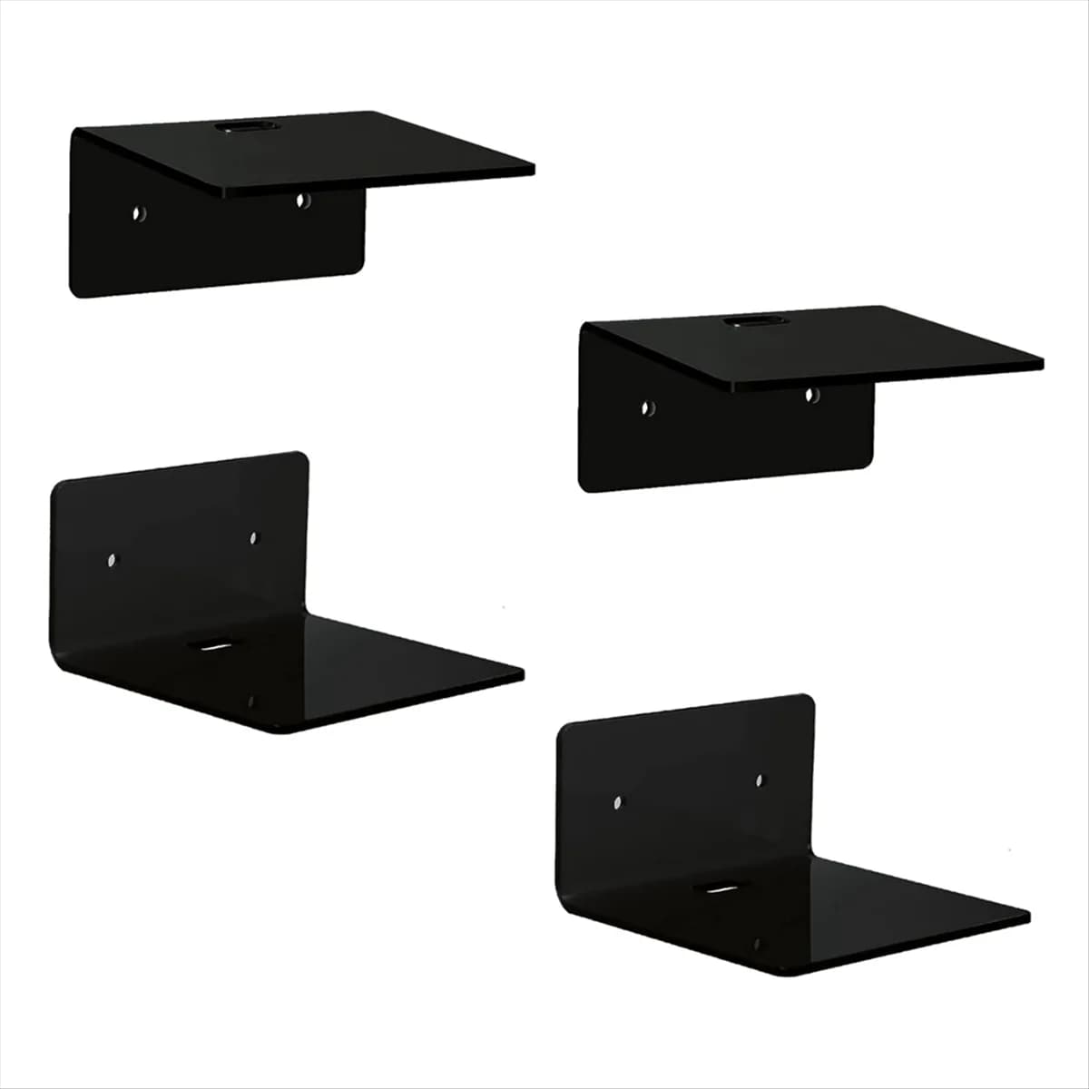 CYL-Set di 4 organizer per altoparlanti galleggianti, espositore per baby monitor, libri, staffa da parete galleggiante