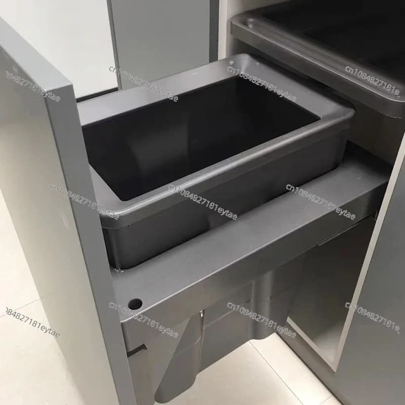 Large Hidden Pull Out Slide Out Trash Can for Kitchen Cabinet Built In Garbage Bin for Bedroom