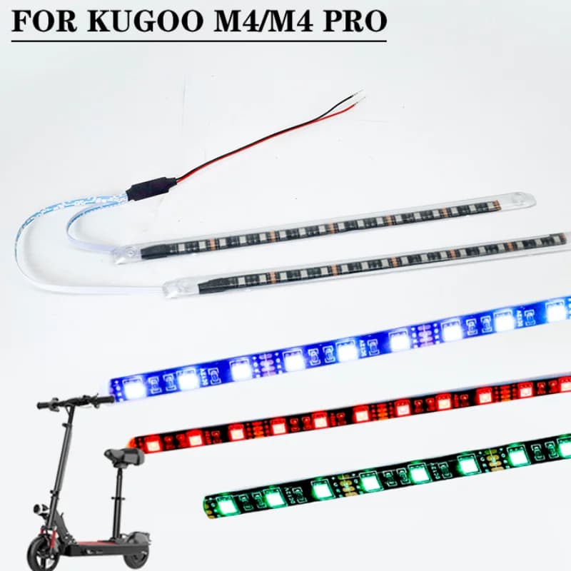 Striscia luminosa di sicurezza notturna impermeabile per scooter elettrico per Kugoo M4/M4 Pro Torcia elettrica Lampada da barra Accessori per strisce luminose a LED