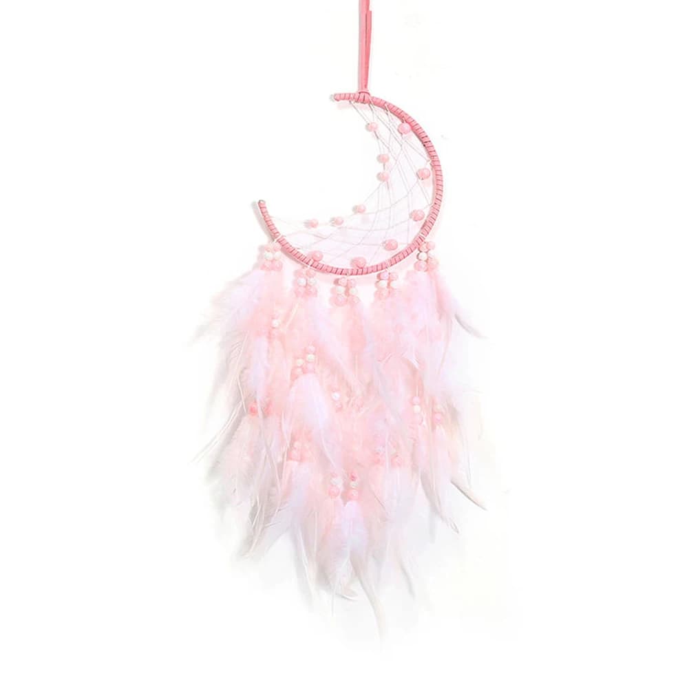 Dreamcatcher Net Handmade Crafts Dream Catcher Pendant Pearl Feather Exquisite Accessories for Car Office Hotel Homestay
