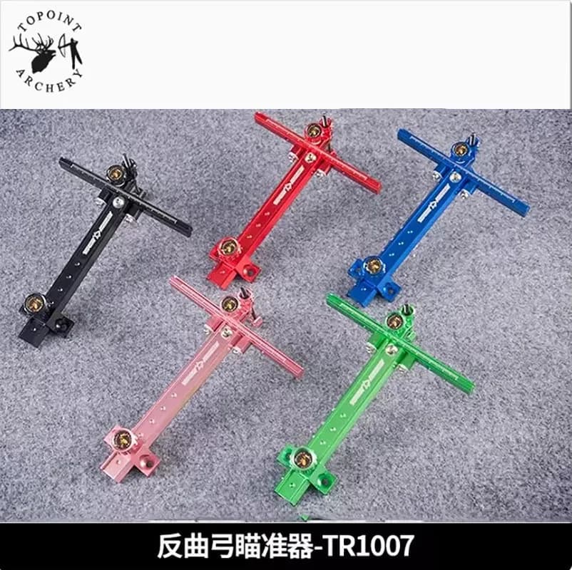 TOPOINT TR1007 Mirino per arco ricurvo con perno di mira su giù Sinistra Destra Accessorio per tiro con l'arco da competizione professionale regolabile