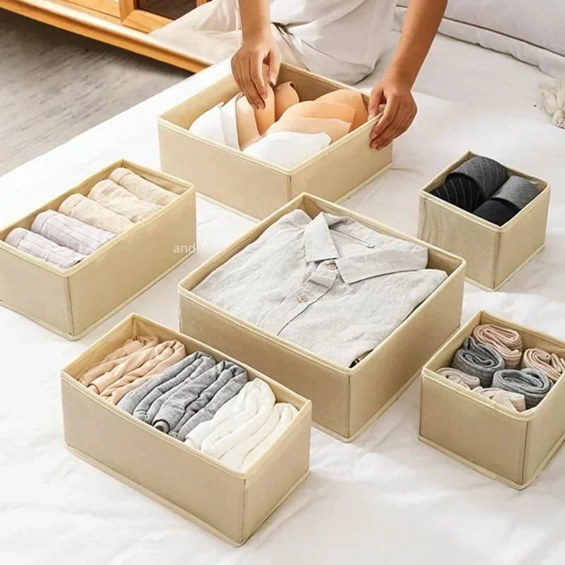 Underwear organizers of cabinets and drawers, wardrobe, clothes, bras, for underwear, socks, pants, folding storage box for the house